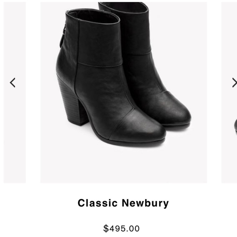rag & bone Classic Newbury Black Leather Ankle Boots